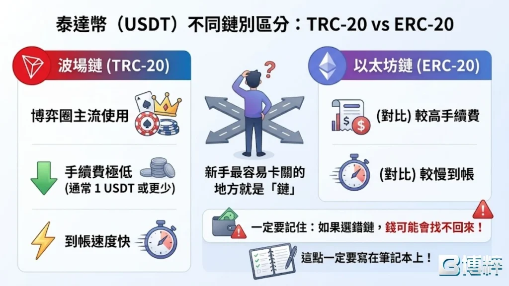USDT是什麼？不同鏈別的區分（TRC-20vsERC-20）